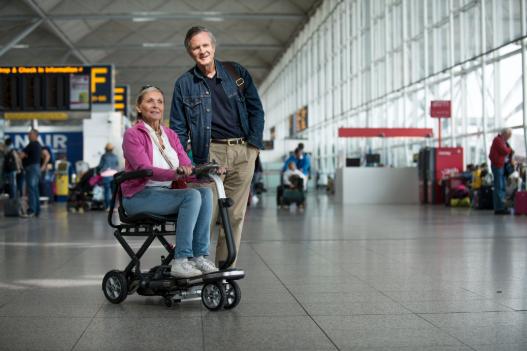Flying with a mobility scooter