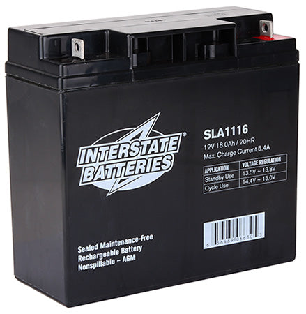 Wheelchair & Scooter Interstate Battery - 18 Amp 12 Volt Deep Cycle (Pair)