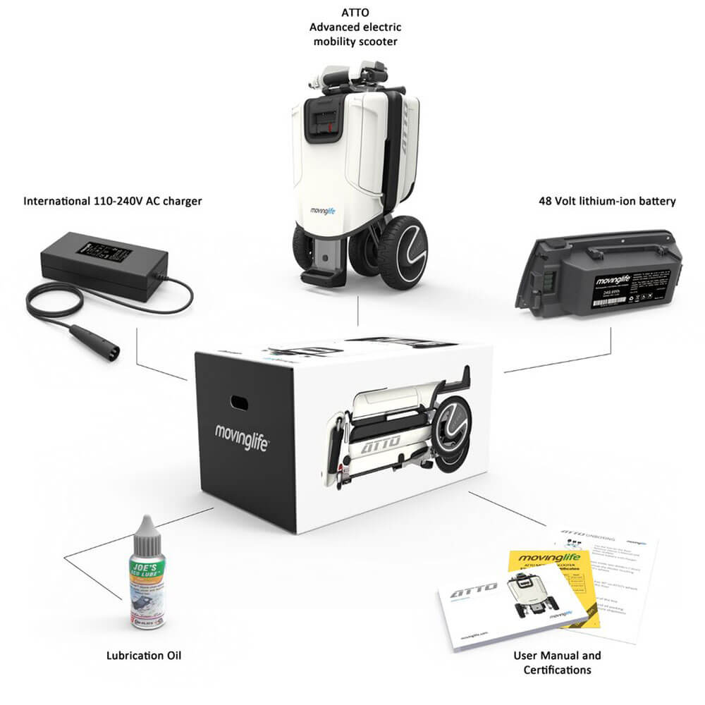 ATTO Folding Mobility Scooter - New