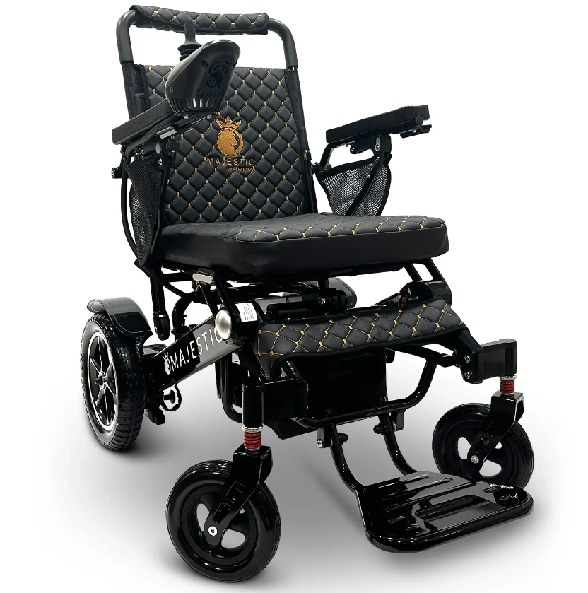 MAJESTIC IQ-7000 Manual Folding Remote Controlled Electric Wheelchair - ComfyGO