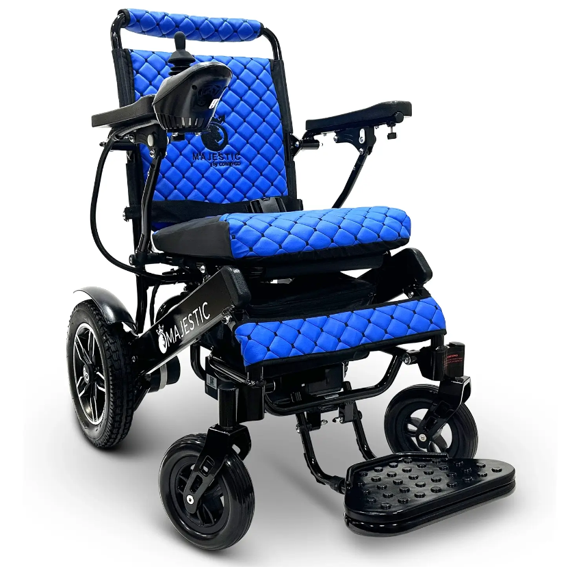 MAJESTIC IQ-8000 Manual Folding Remote Controlled Electric Wheelchair - ComfyGO