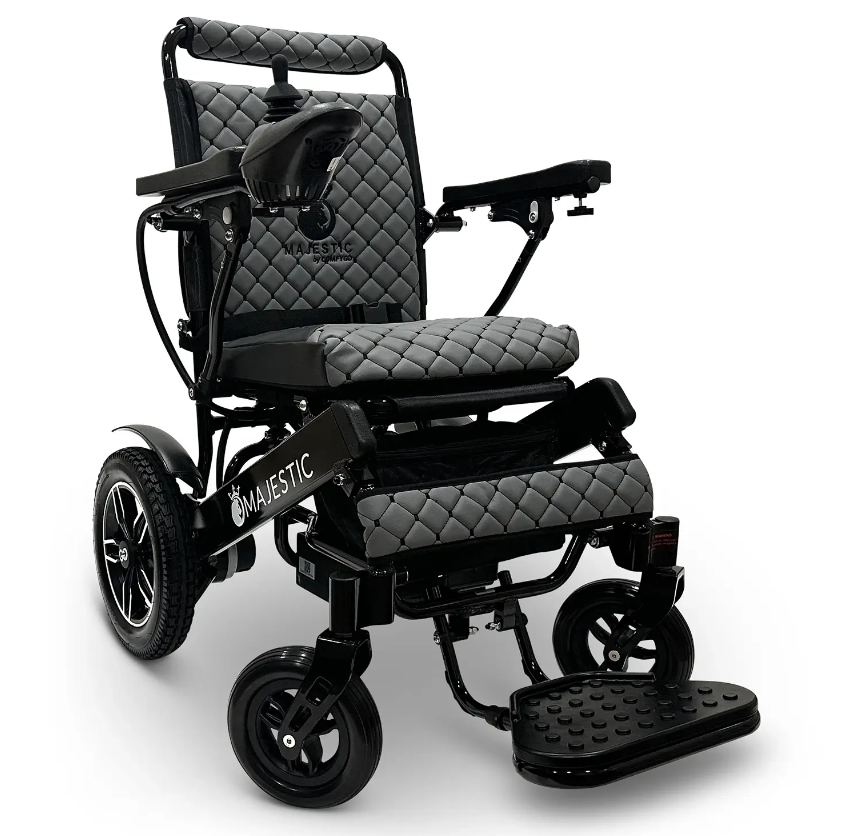 MAJESTIC IQ-8000 Manual Folding Remote Controlled Electric Wheelchair - ComfyGO