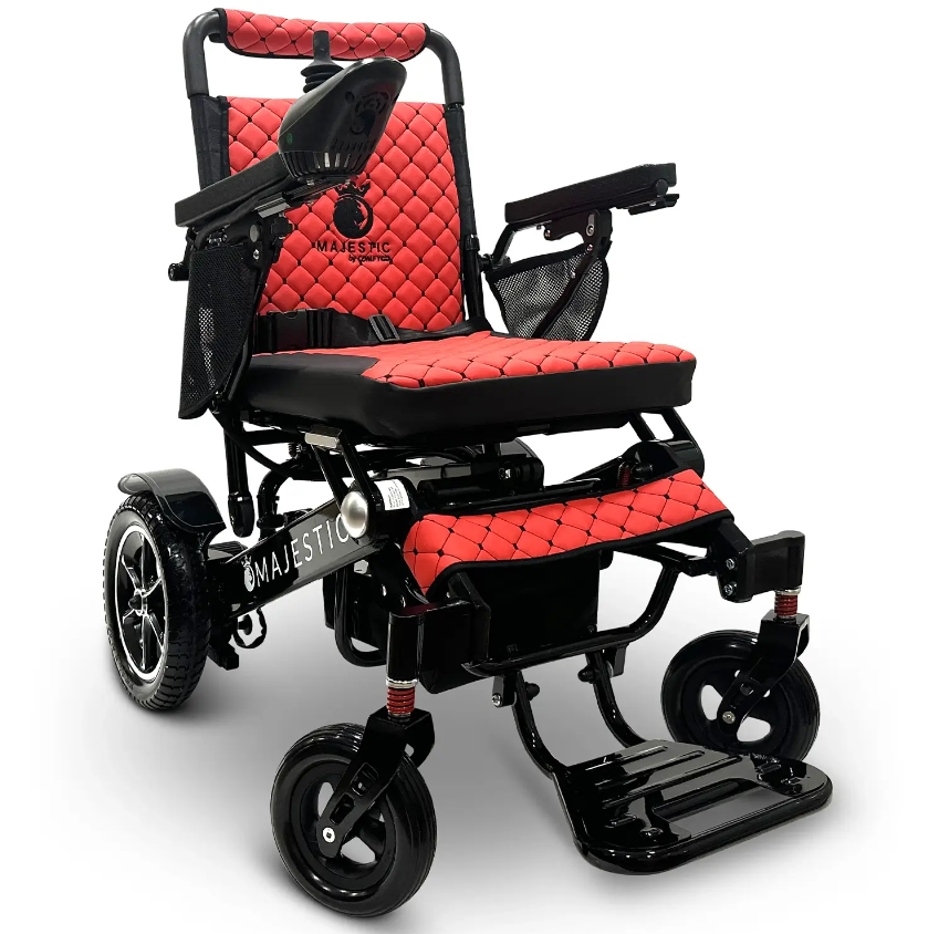 MAJESTIC IQ-7000 Manual Folding Remote Controlled Electric Wheelchair - ComfyGO