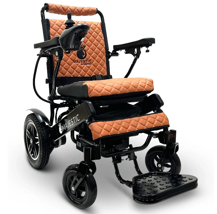MAJESTIC IQ-8000 Manual Folding Remote Controlled Electric Wheelchair - ComfyGO