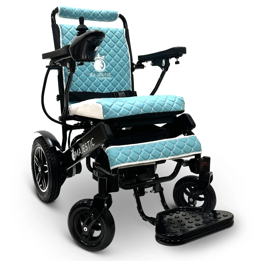 MAJESTIC IQ-8000 Manual Folding Remote Controlled Electric Wheelchair - ComfyGO