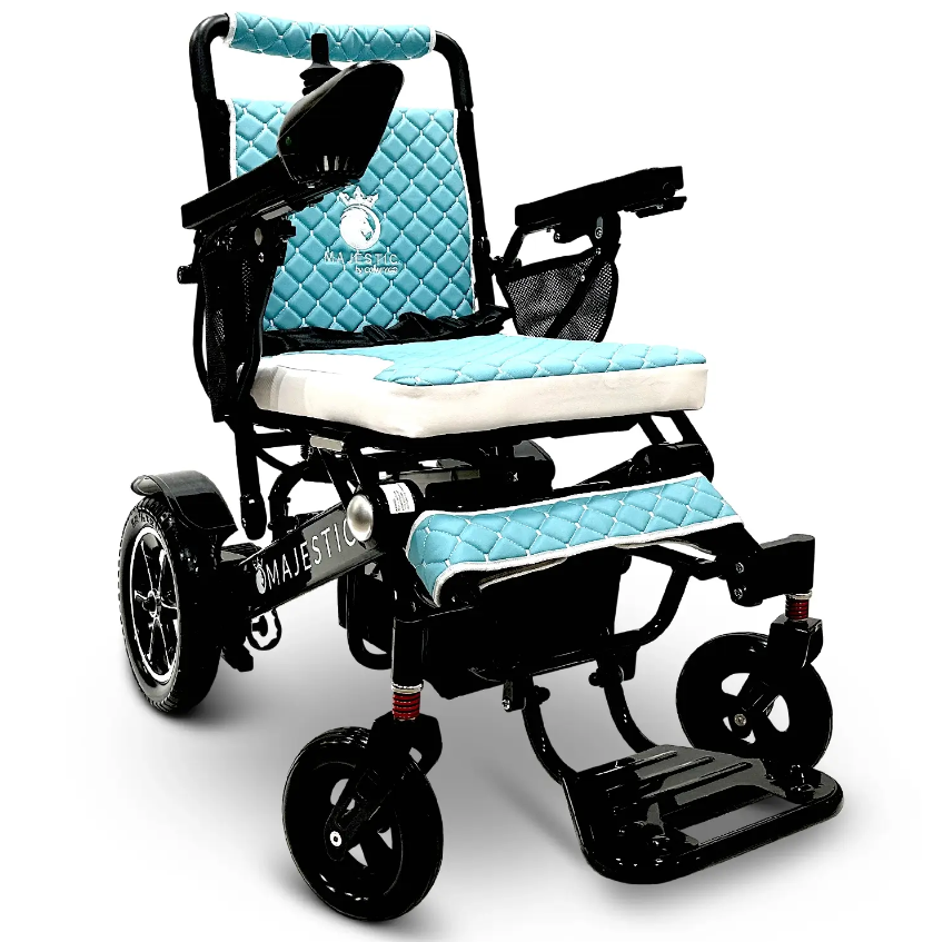 MAJESTIC IQ-7000 Manual Folding Remote Controlled Electric Wheelchair - ComfyGO