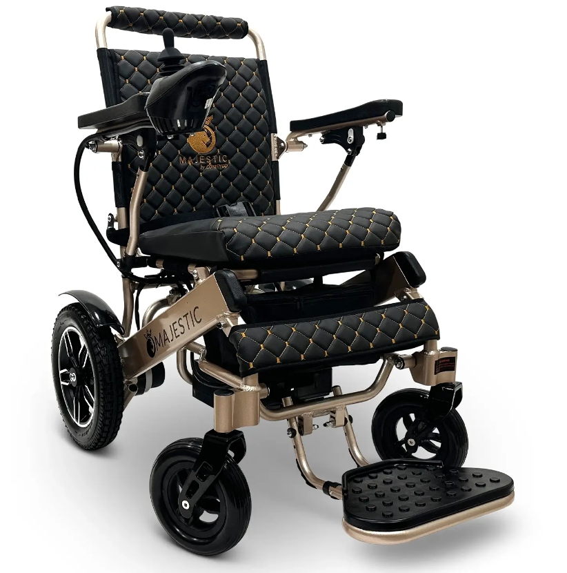 MAJESTIC IQ-8000 Manual Folding Remote Controlled Electric Wheelchair - ComfyGO