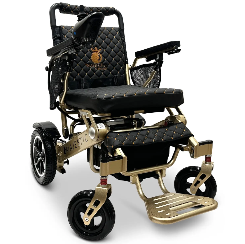 MAJESTIC IQ-7000 Manual Folding Remote Controlled Electric Wheelchair - ComfyGO