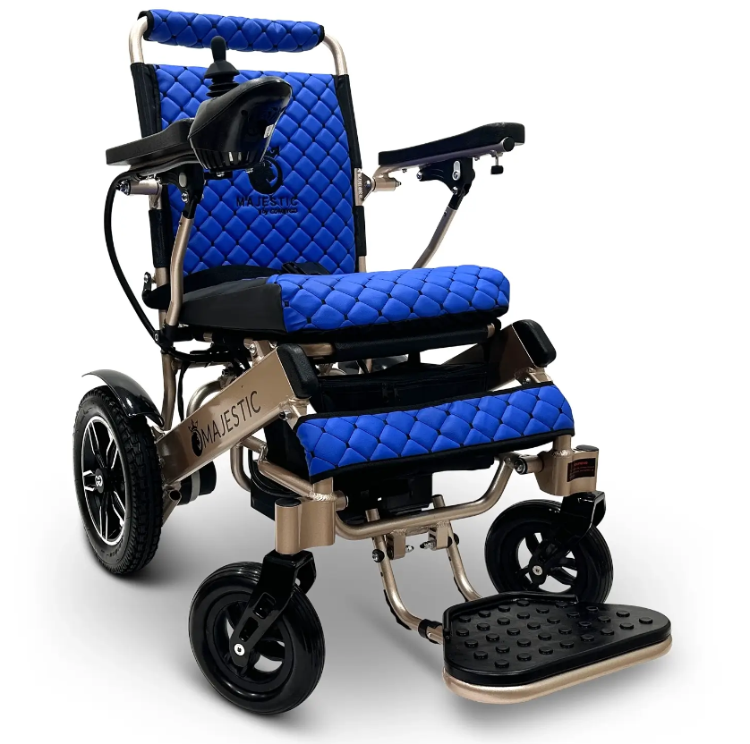 MAJESTIC IQ-8000 Manual Folding Remote Controlled Electric Wheelchair - ComfyGO