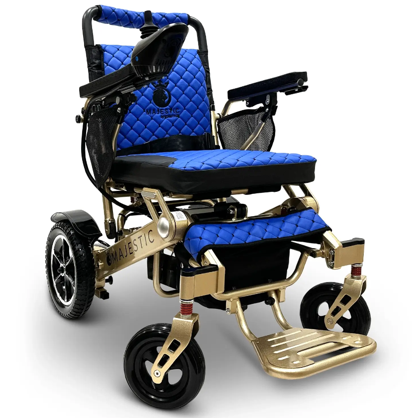 MAJESTIC IQ-7000 Manual Folding Remote Controlled Electric Wheelchair - ComfyGO