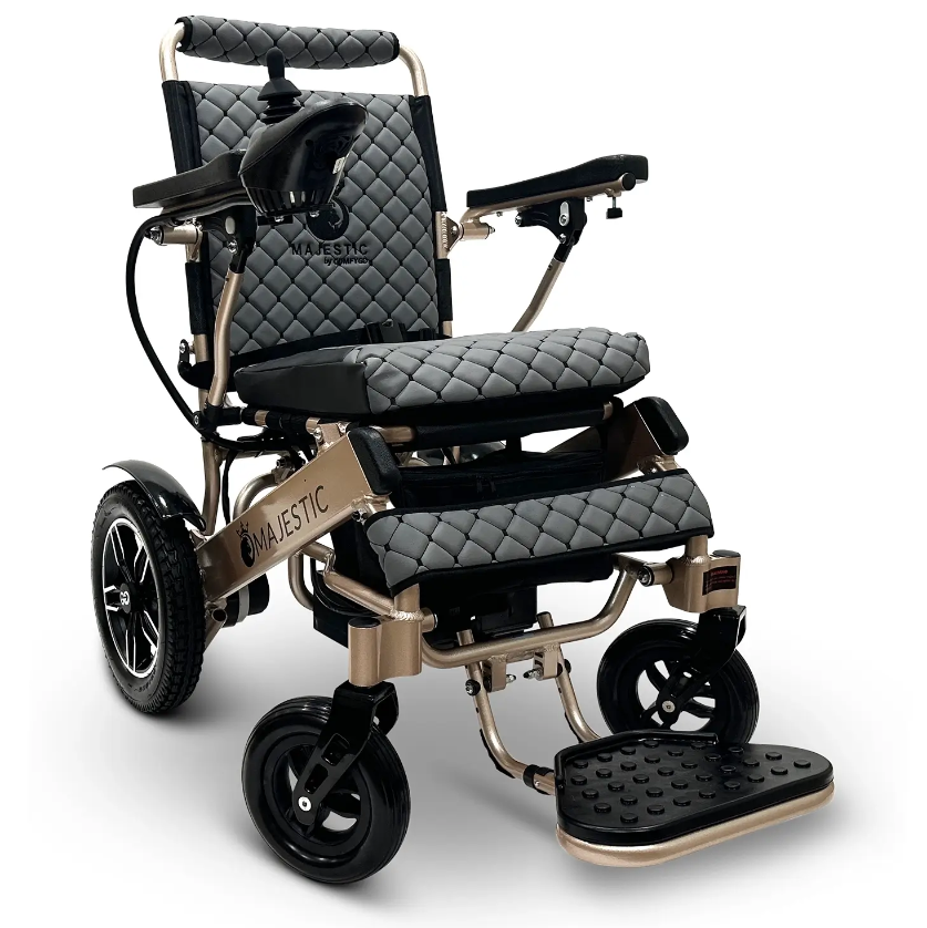 MAJESTIC IQ-8000 Manual Folding Remote Controlled Electric Wheelchair - ComfyGO