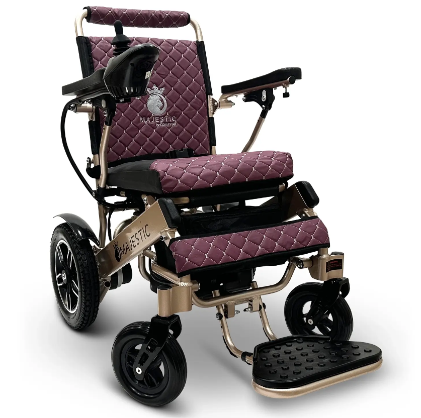 MAJESTIC IQ-8000 Manual Folding Remote Controlled Electric Wheelchair - ComfyGO