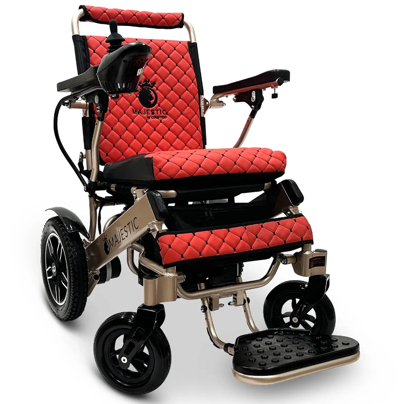 MAJESTIC IQ-8000 Manual Folding Remote Controlled Electric Wheelchair - ComfyGO