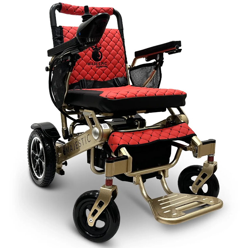 MAJESTIC IQ-7000 Manual Folding Remote Controlled Electric Wheelchair - ComfyGO