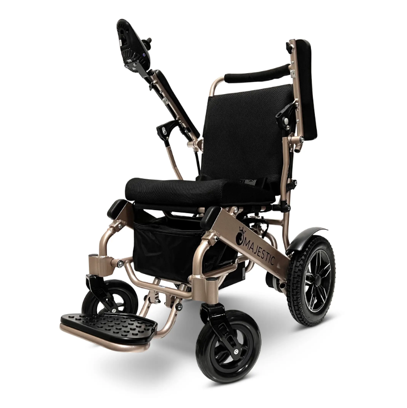 MAJESTIC IQ-8000 Manual Folding Remote Controlled Electric Wheelchair - ComfyGO