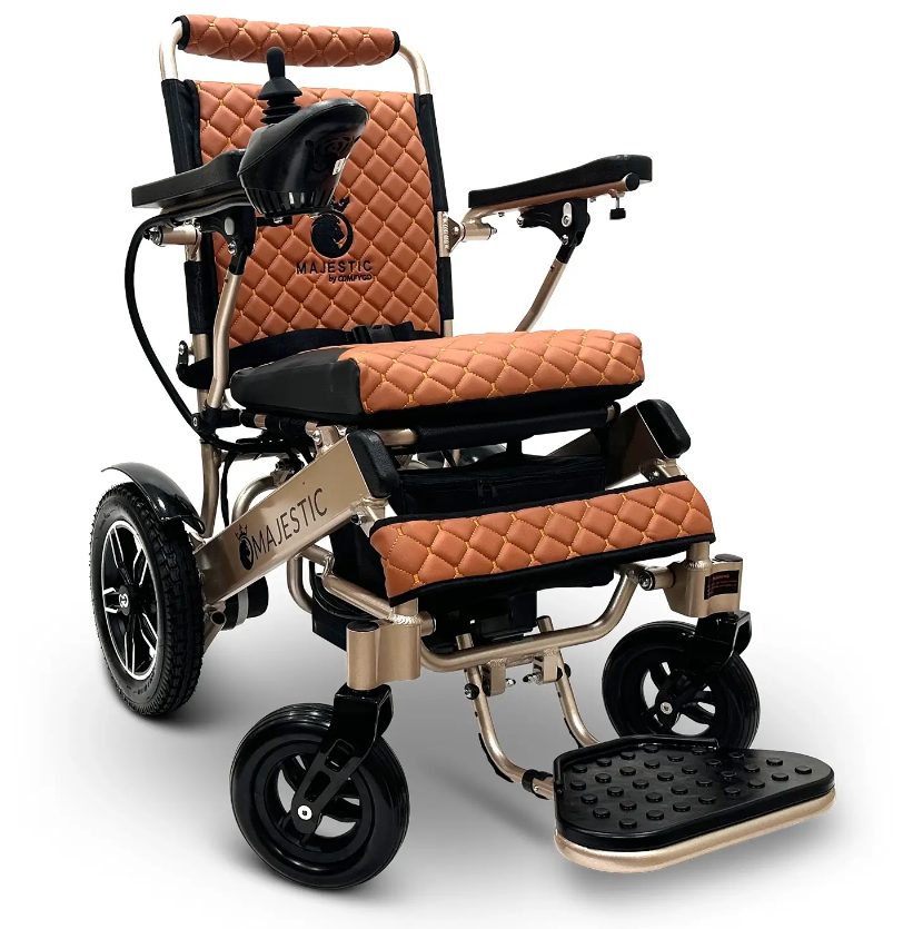 MAJESTIC IQ-8000 Manual Folding Remote Controlled Electric Wheelchair - ComfyGO