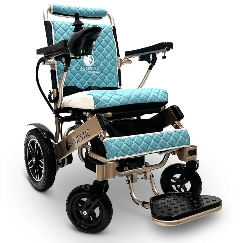 MAJESTIC IQ-8000 Manual Folding Remote Controlled Electric Wheelchair - ComfyGO