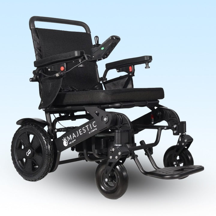 MAJESTIC 440 HD PLUS Manual Folding Remote Controlled Heavy Duty Electric Wheelchair - ComfyGO