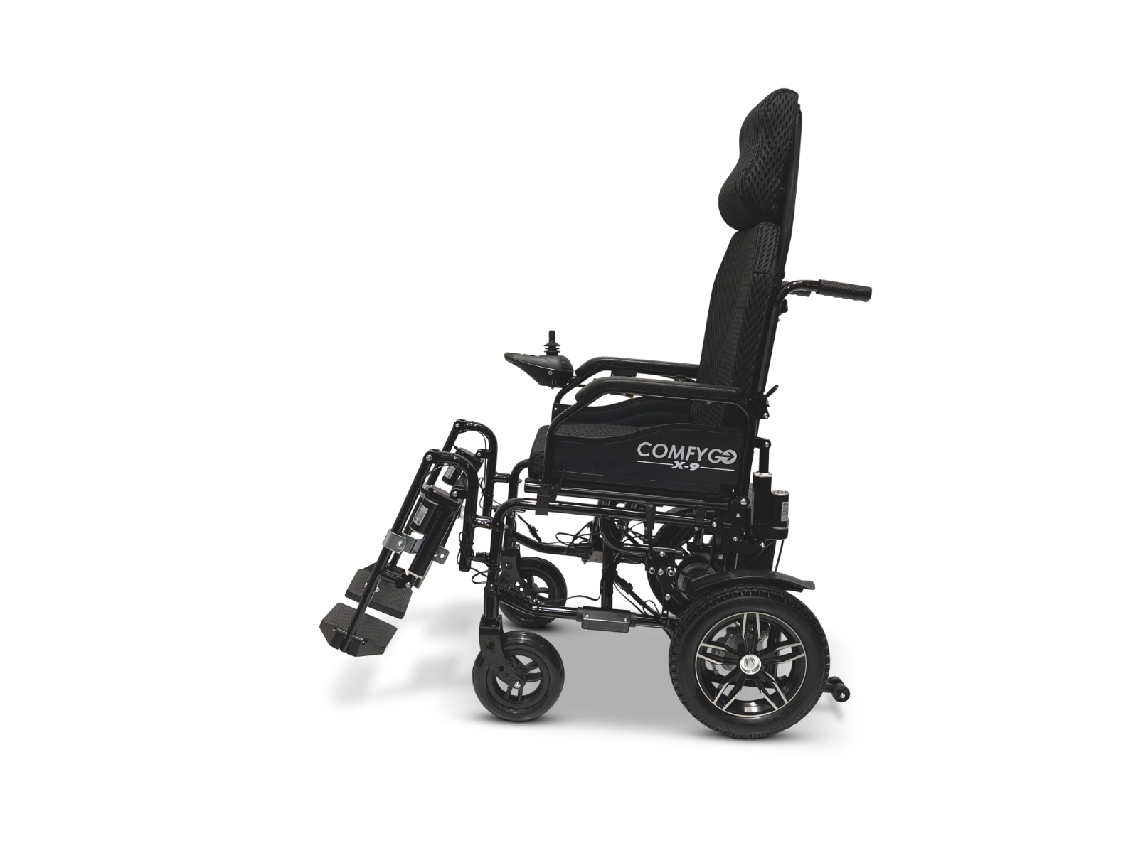 X-9 ComfyGO Remote Controlled Electric Wheelchair, Auto Reclining Backrest & Lifting Leg Rests
