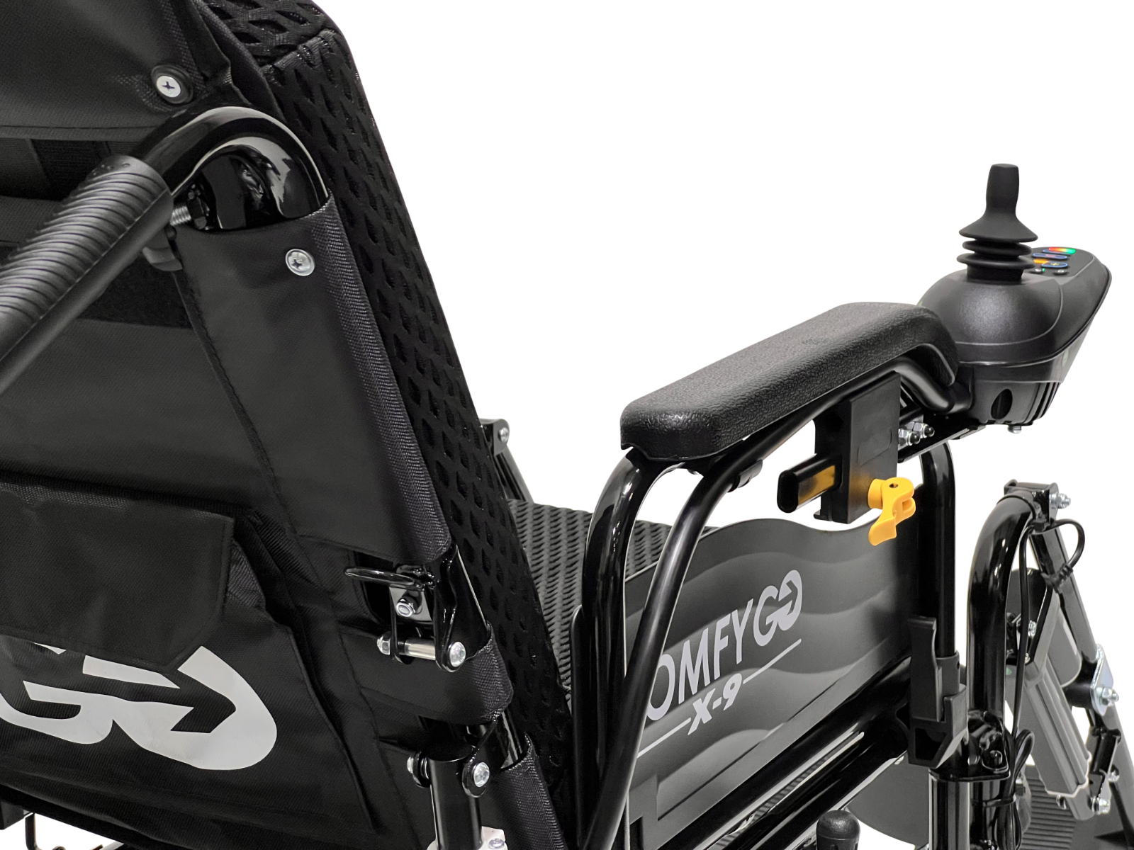 X-9 ComfyGO Remote Controlled Electric Wheelchair, Auto Reclining Backrest & Lifting Leg Rests