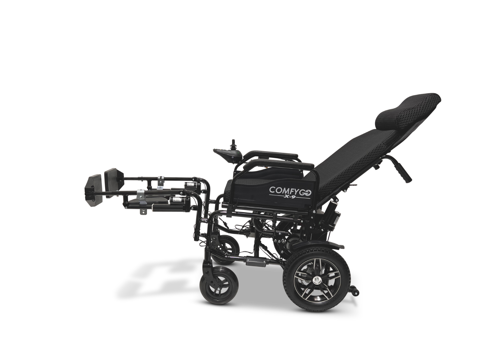 X-9 ComfyGO Remote Controlled Electric Wheelchair, Auto Reclining Backrest & Lifting Leg Rests
