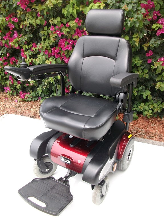 Drive Medical Sunfire Plus GT Power Chair - Used Wheelchairs (Red and Black)