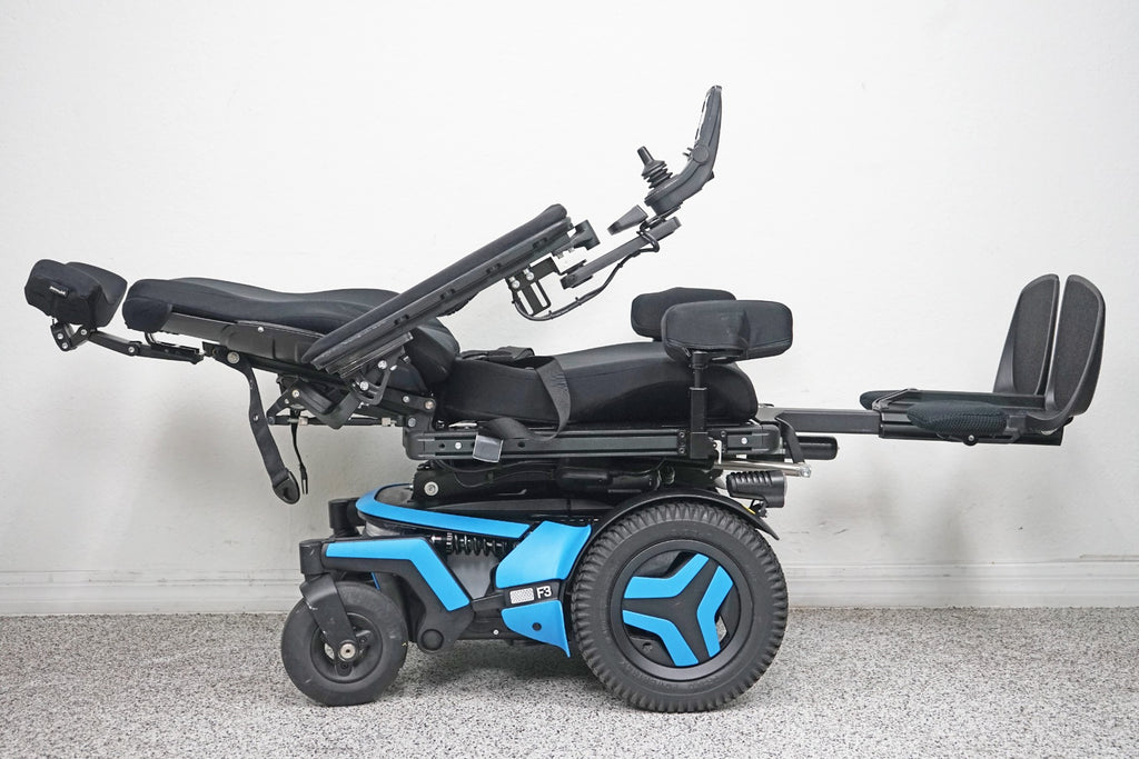 Permobil F3 Power Wheelchair 12" Seat Lift, Tilt, Recline, Legs & Anterior Tilt - 6123