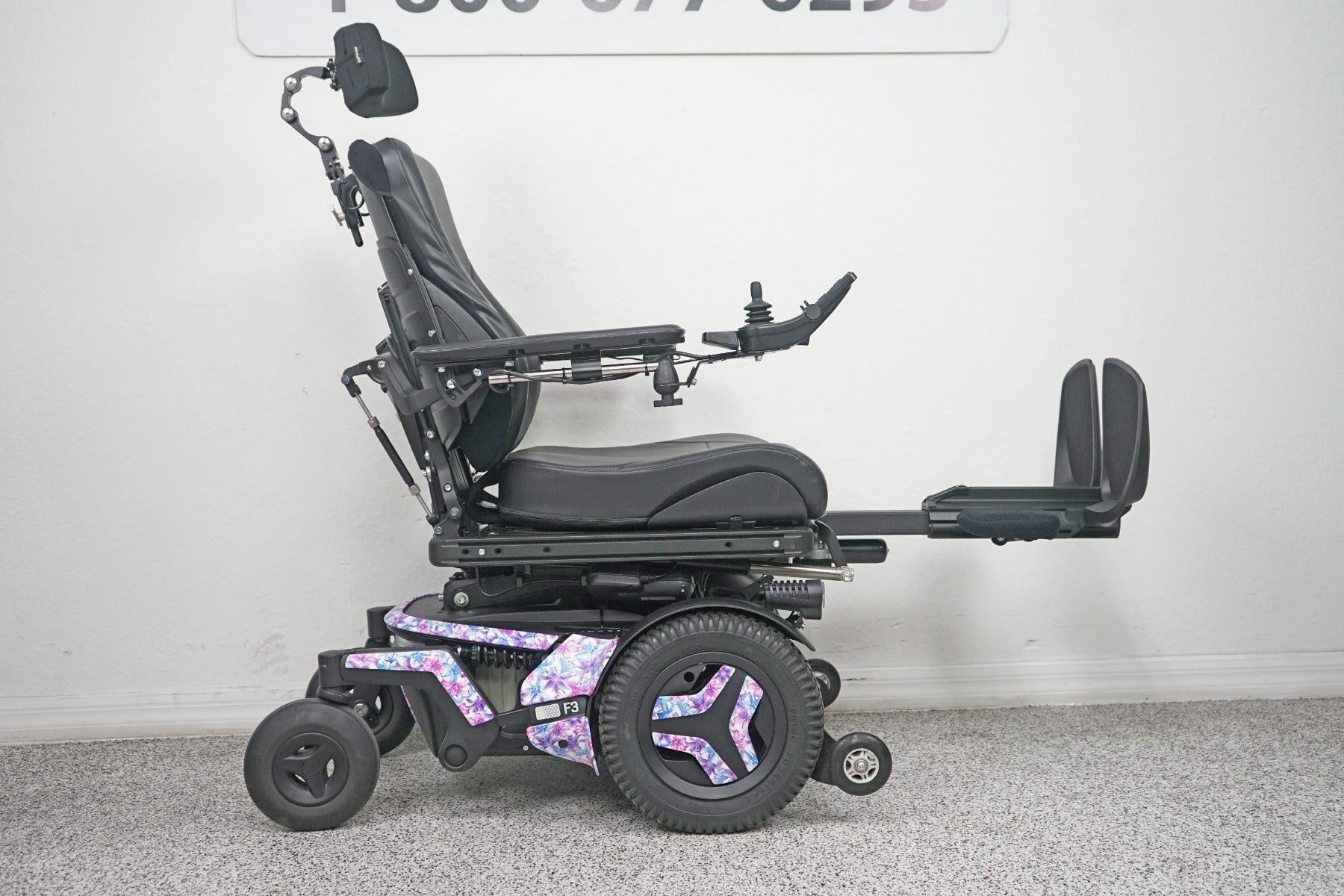 Permobil F3 Power Wheelchair 12" Seat Lift, Tilt, Recline, Legs & Anterior Tilt - 8335