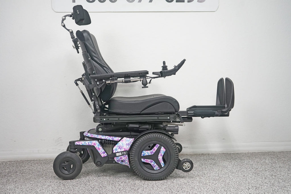 Permobil F3 Power Wheelchair 12" Seat Lift, Tilt, Recline, Legs & Anterior Tilt - 8335