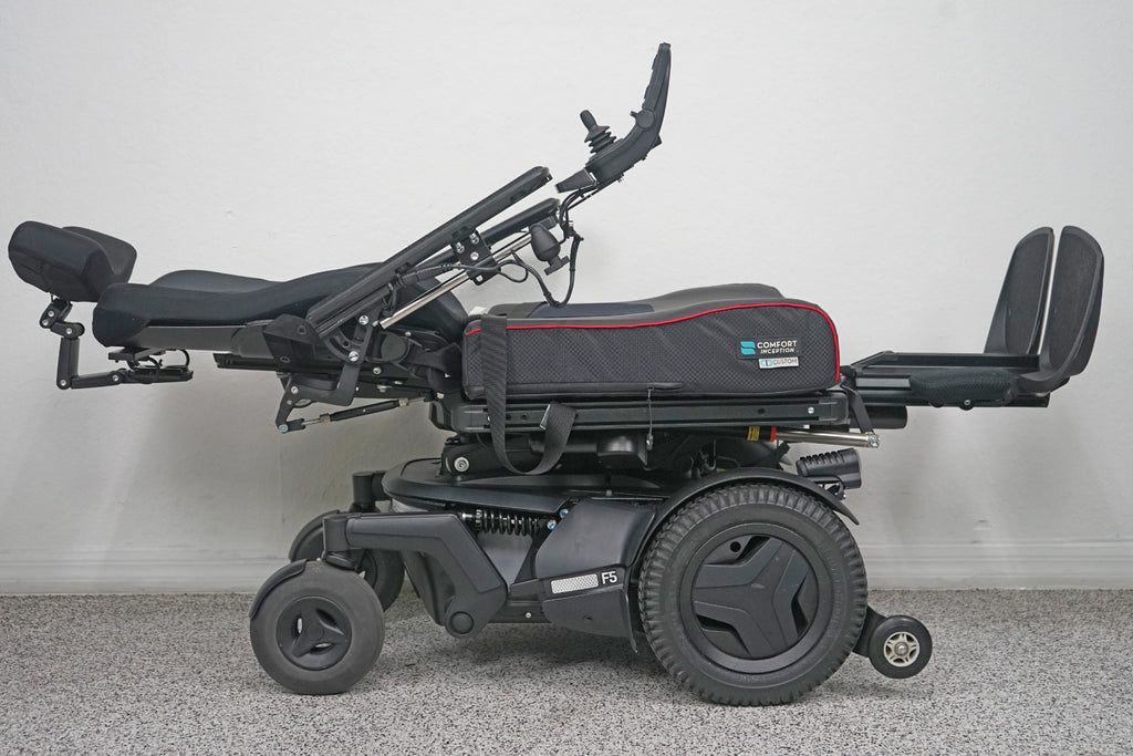 Permobil F5 Power Wheelchair Seat Lift, Tilt, Recline, Legs & Anterior Tilt - 8400
