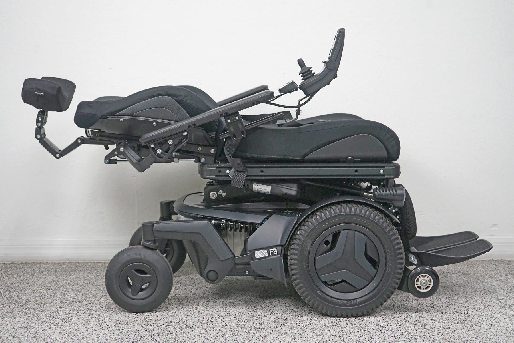 Permobil F3 Power Wheelchair 12" Seat Lift, Tilt, Recline & Legs - 8399