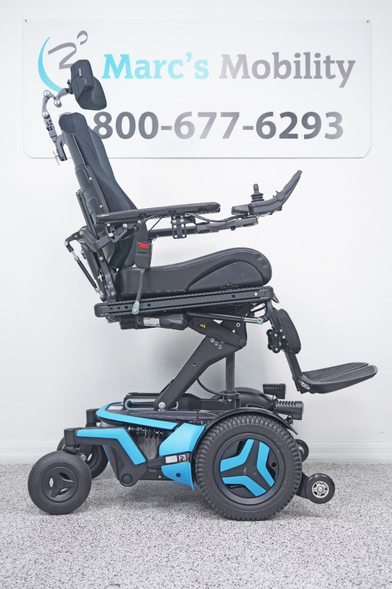 Permobil F3 Power Wheelchair 12" Seat Lift, Tilt, Recline & Legs - 8534
