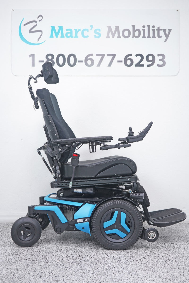 Permobil F3 Power Wheelchair 12" Seat Lift, Tilt, Recline & Legs - 8534