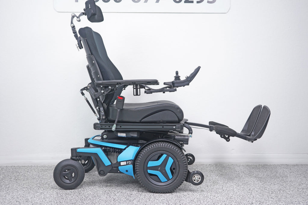 Permobil F3 Power Wheelchair 12" Seat Lift, Tilt, Recline & Legs - 8534