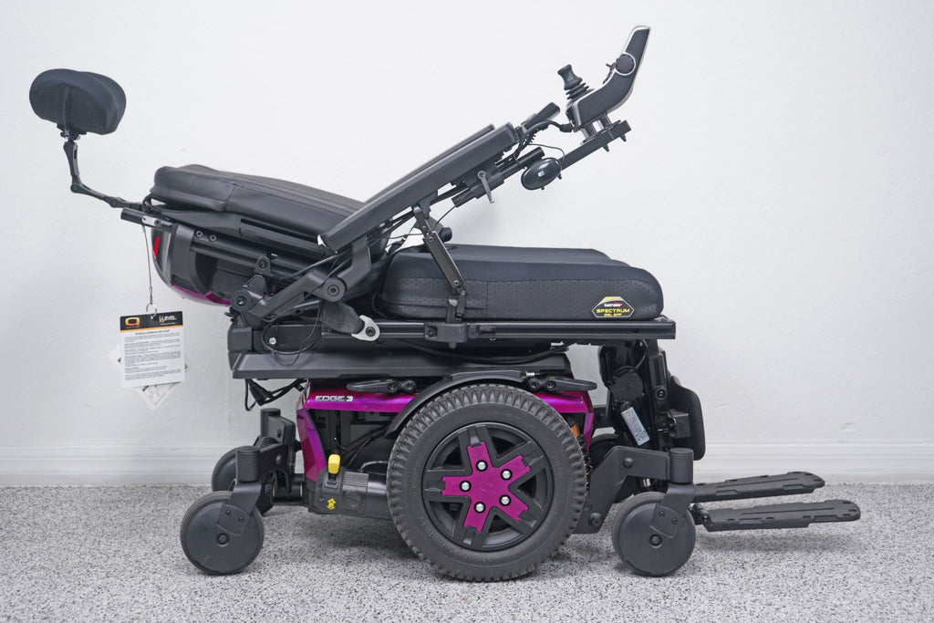 Quantum Edge 3 Power Wheelchair 12" iLevel Seat Lift, Tilt, Recline, Legs & Anterior Tilt - 8654