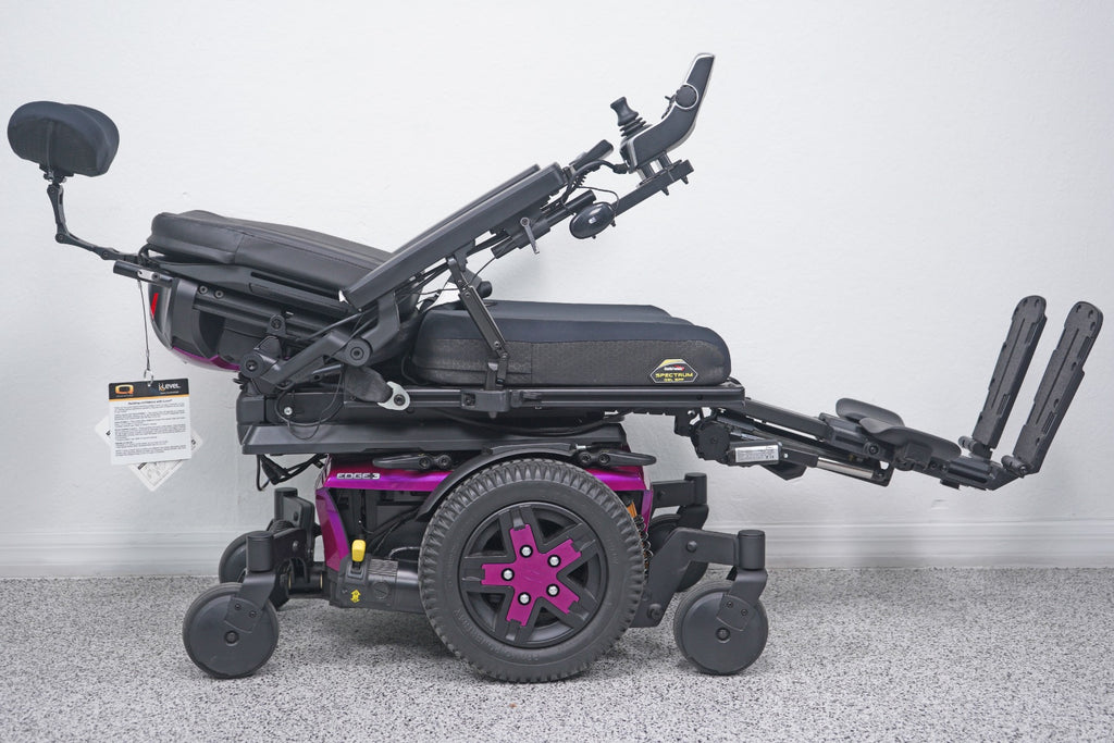 Quantum Edge 3 Power Wheelchair 12" iLevel Seat Lift, Tilt, Recline, Legs & Anterior Tilt - 8654