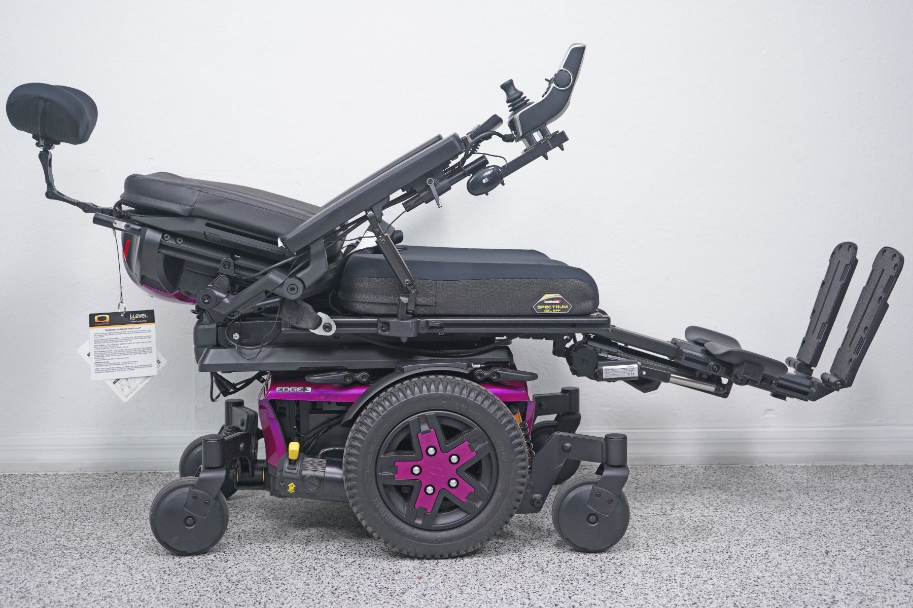 Quantum Edge 3 Power Wheelchair 12" iLevel Seat Lift, Tilt, Recline, Legs & Anterior Tilt - 8654
