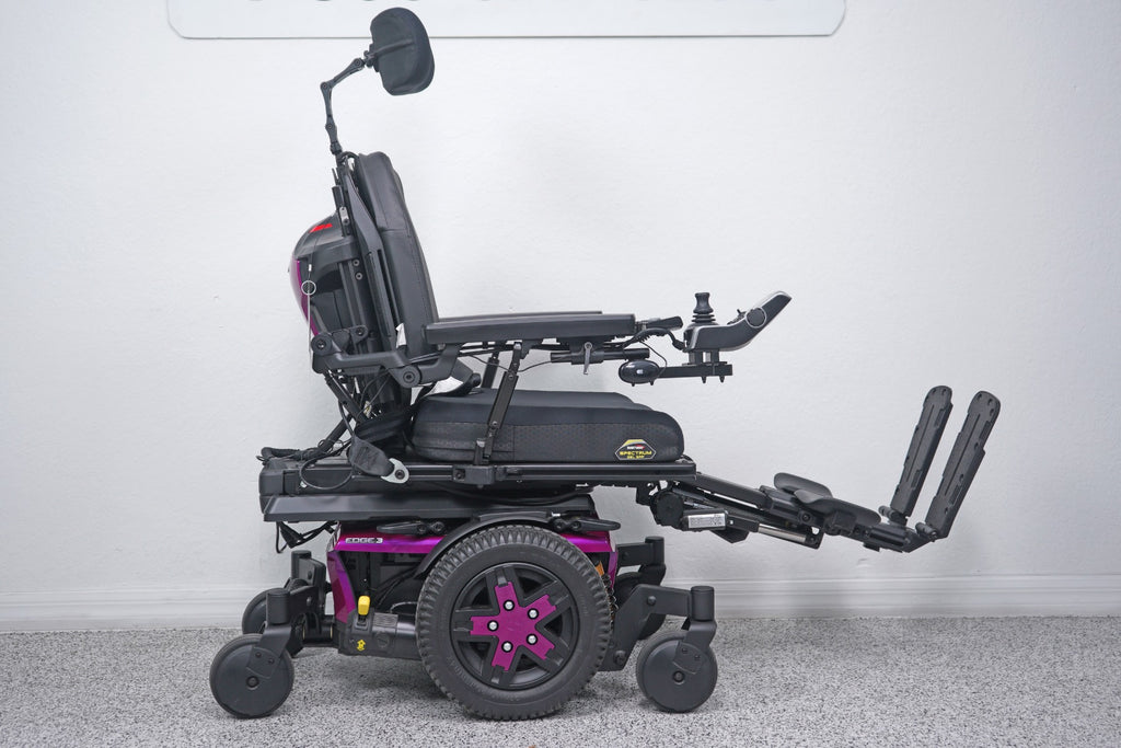 Quantum Edge 3 Power Wheelchair 12" iLevel Seat Lift, Tilt, Recline, Legs & Anterior Tilt - 8654