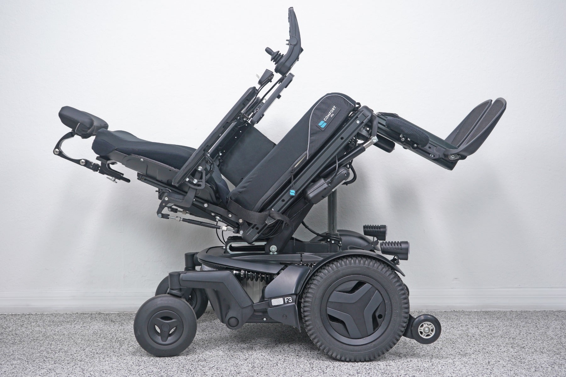 Permobil F3 Power Wheelchair 12" Seat Lift, Tilt, Recline, Legs & Anterior Tilt - 8536