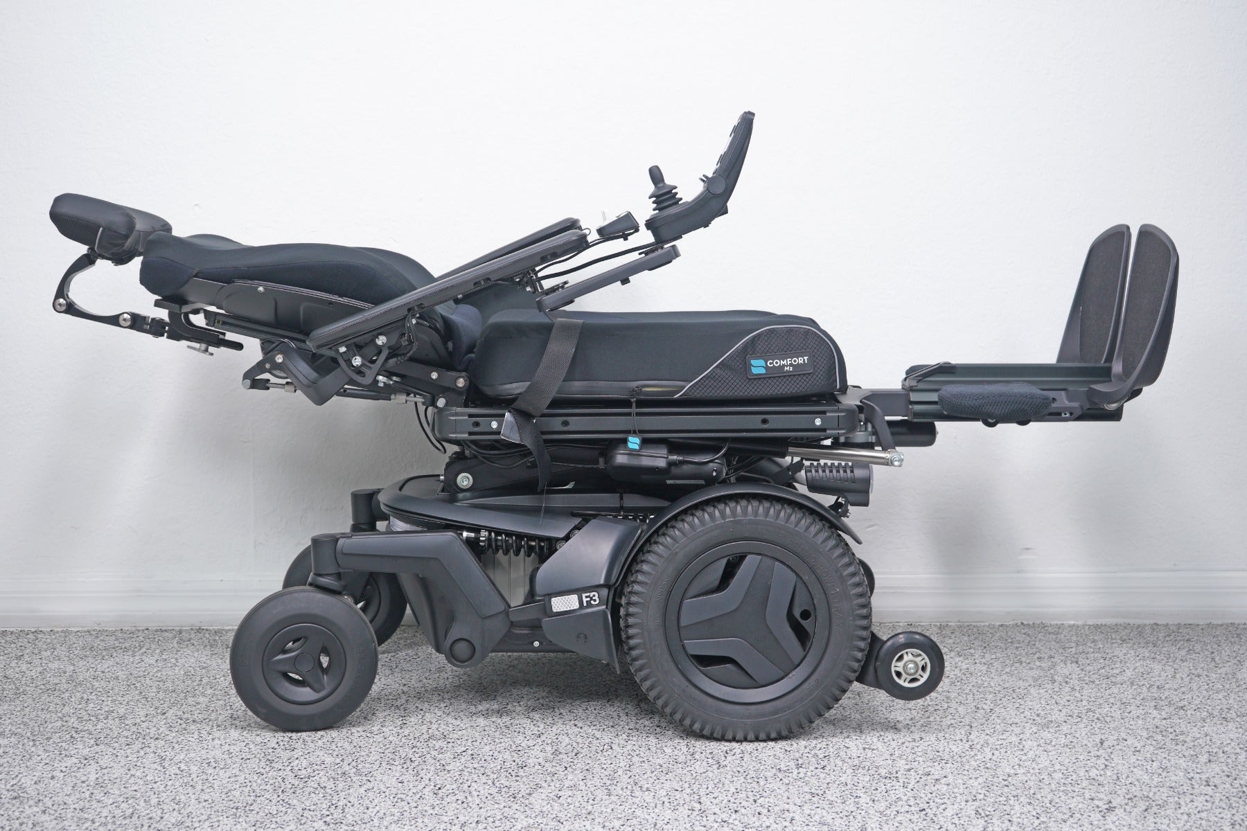 Permobil F3 Power Wheelchair 12" Seat Lift, Tilt, Recline, Legs & Anterior Tilt - 8536