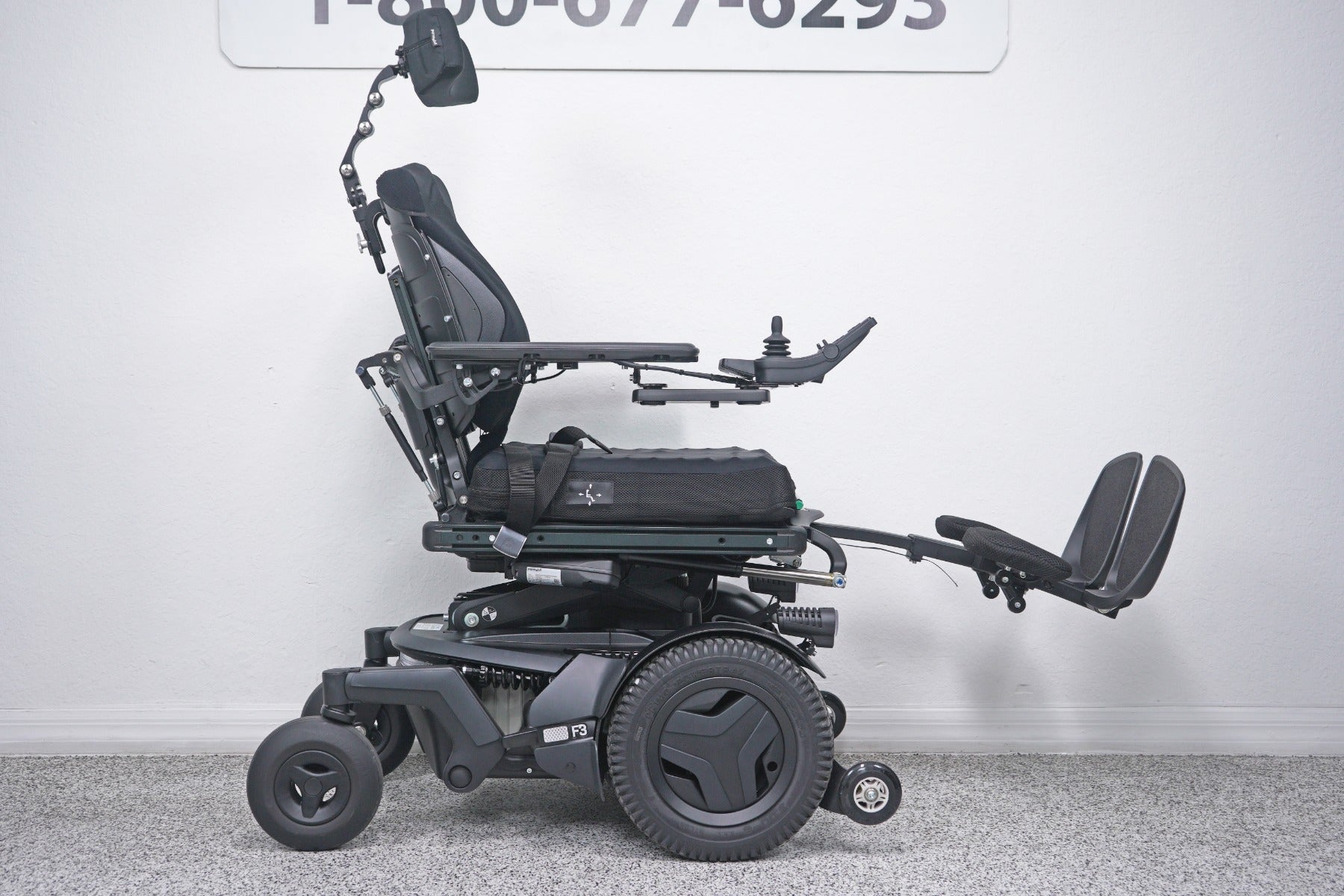 Permobil F3 Power Wheelchair 12" Seat Lift, Tilt, Recline, Legs & Anterior Tilt - 8918