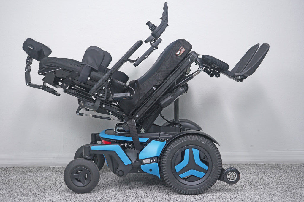 Permobil F3 Power Wheelchair 12" Seat Lift, Tilt, Recline, Legs & Anterior Tilt - 8947