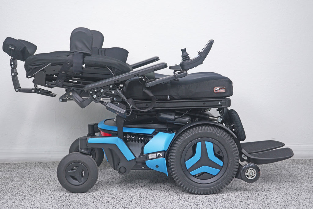 Permobil F3 Power Wheelchair 12" Seat Lift, Tilt, Recline, Legs & Anterior Tilt - 8947