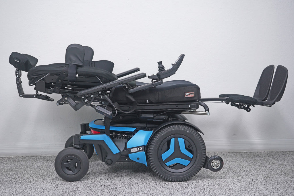 Permobil F3 Power Wheelchair 12" Seat Lift, Tilt, Recline, Legs & Anterior Tilt - 8947