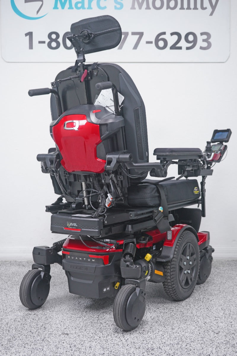 Quantum Edge 4 Power Wheelchair 12" iLevel Seat Lift, Tilt, Recline & Legs - 9017