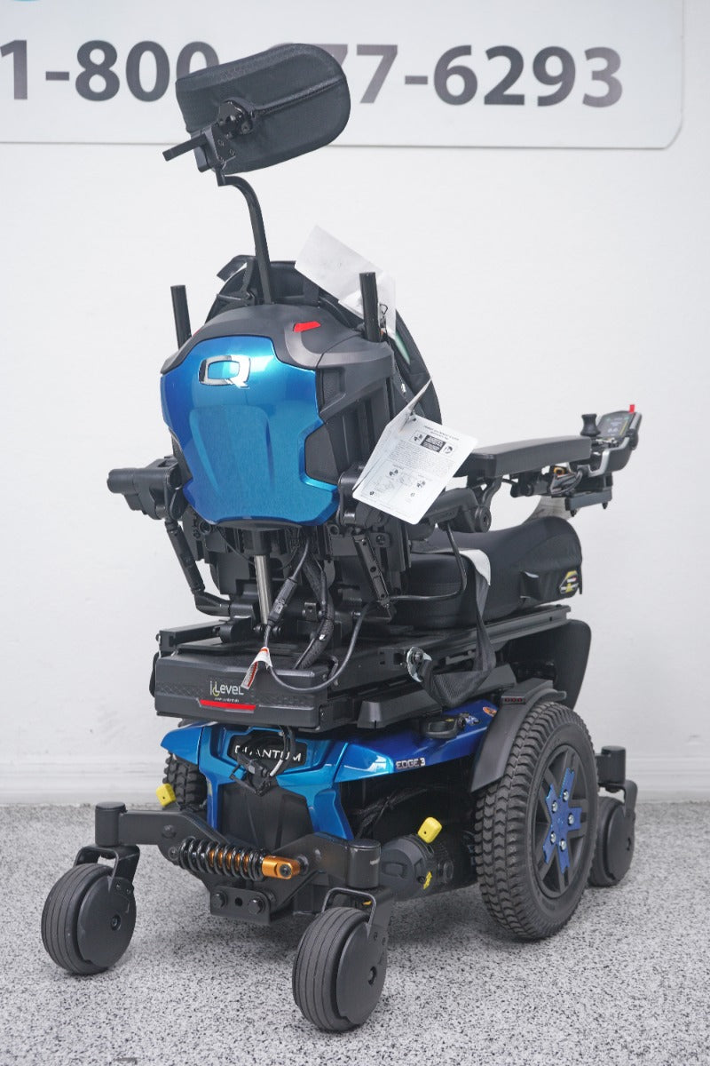 Quantum Edge 3 Power Wheelchair 12" iLevel Seat Lift, Tilt, Recline & Legs - 9022