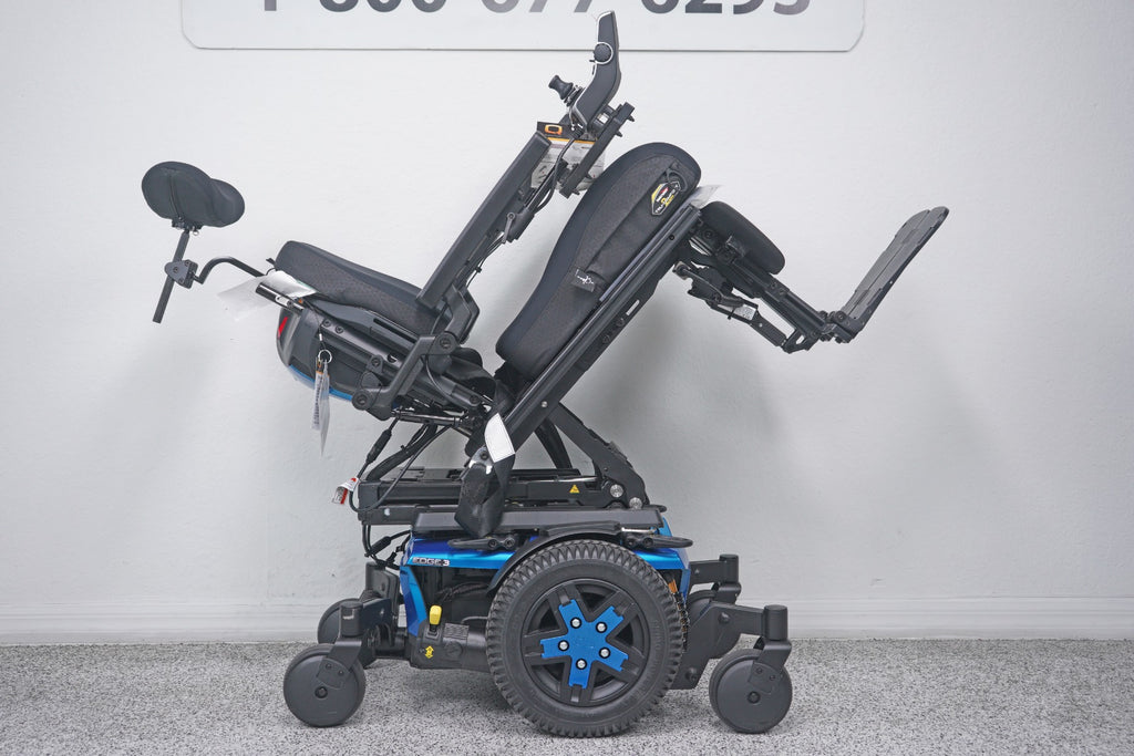Quantum Edge 3 Power Wheelchair 12" iLevel Seat Lift, Tilt, Recline & Legs - 9022