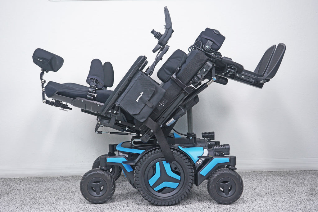 Permobil M5 Power Wheelchair 14" Seat Lift, Tilt, Recline, Legs & Anterior Tilt - 8988