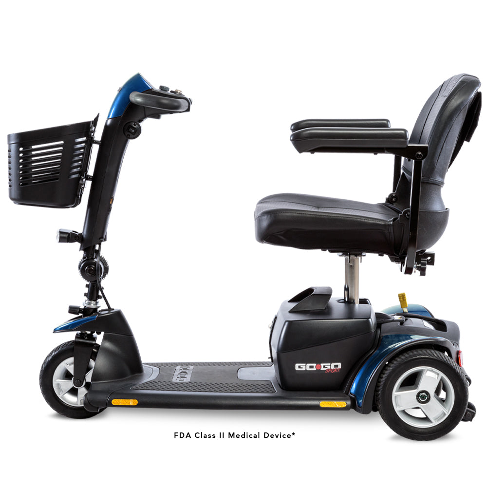 Pride Go-Go Sport 3-Wheel Travel Mobility Scooter