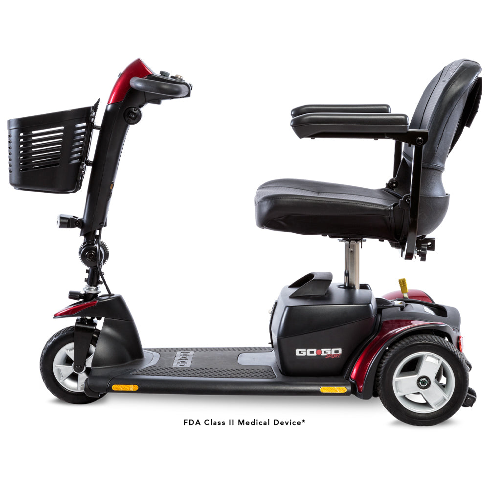 Pride Go-Go Sport 3-Wheel Travel Mobility Scooter
